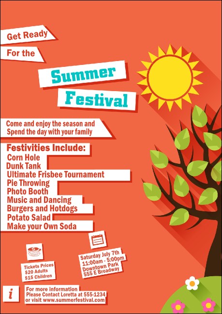 Summer Cut Paper Club Flyer Product Front