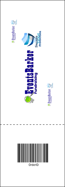 Blue Flower Raffle Ticket Product Back