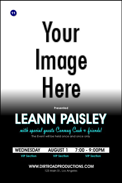 Your Photo Concert Blue Poster Product Front