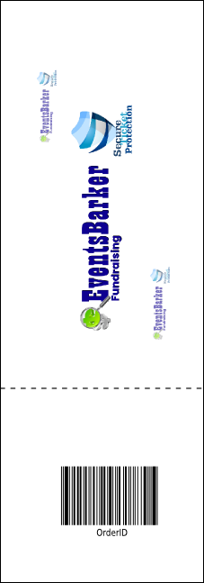 All Purpose Blue Raffle Ticket Product Back