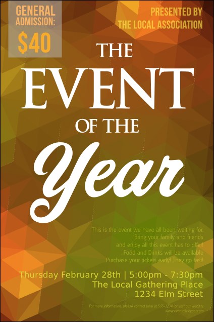 Orange Geometric Poster Product Front