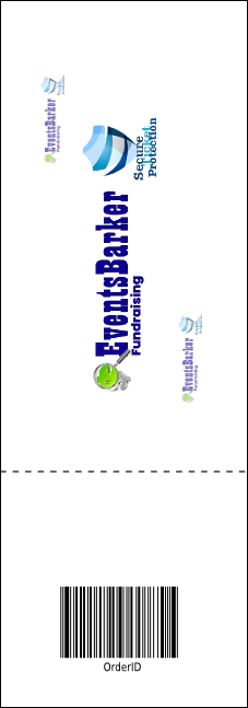 Red and Silver Raffle Ticket Product Back