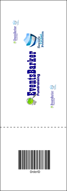 Orange Geometric Raffle Ticket Product Back