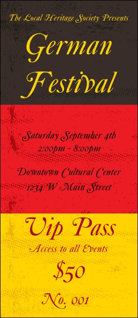 German Flag VIP Pass Product Front