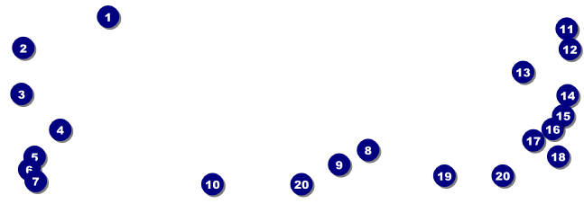 Norwegian Event Ticket Front Field Markers