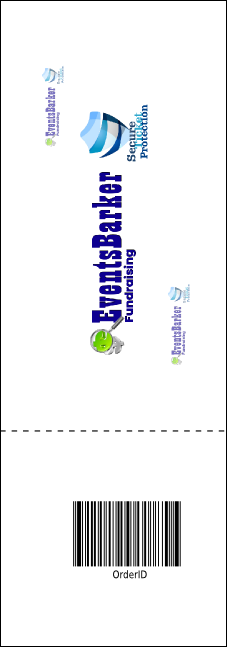 Retro Stripes Raffle Ticket Product Back