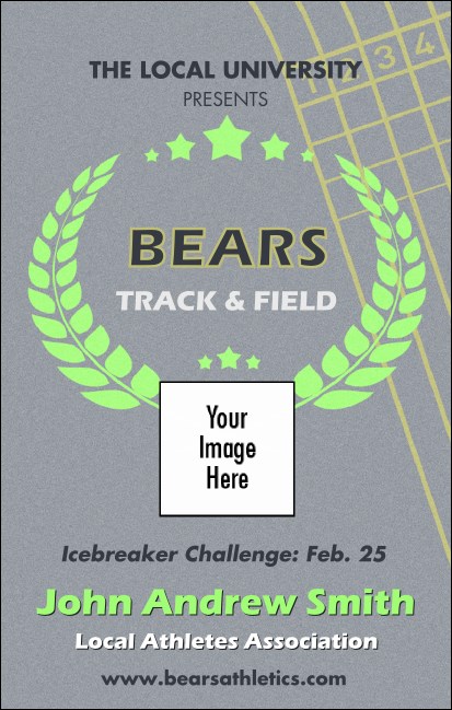 Track and Field VIP Event Badge Medium Product Front