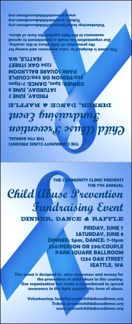 Blue Ribbon Table Tent