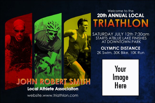 Triathlon Economy Event Badge Product Front