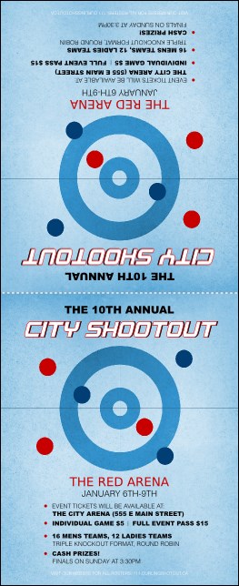 Curling Table Tent Product Front