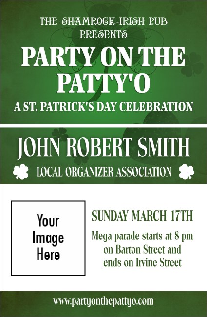 St Patrick's Day Shamrock VIP Event Badge Small Product Front