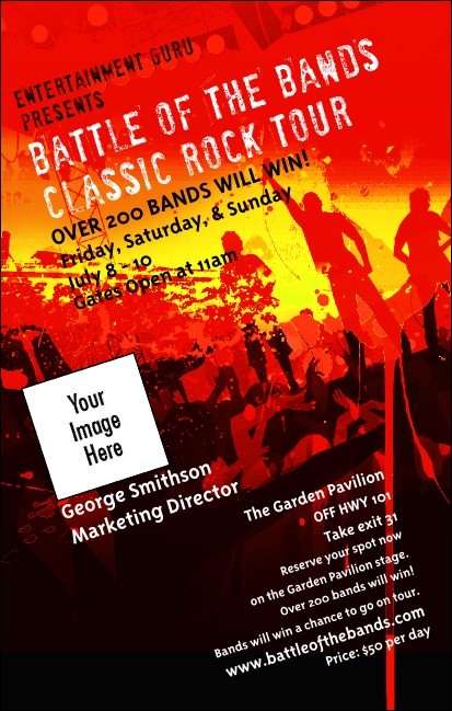 Rock Concert Red VIP Event Badge Medium Product Front