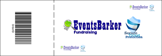 Blue and Black Reserved Event Ticket Product Back