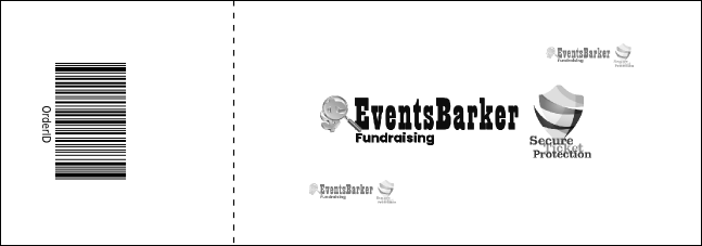 All Purpose buildings Black and White Raffle Ticket Product Back