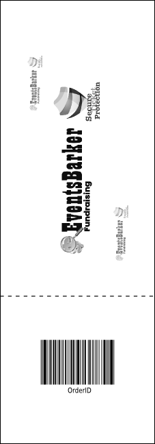All Purpose Circles Black and White Raffle Ticket Product Back