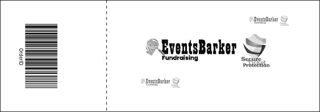 All Purpose Corners Black and White Event Ticket Product Back