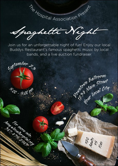 Spaghetti Ingredients Postcard Product Front