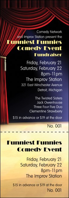 Performing Arts Event Ticket 0007 Product Front