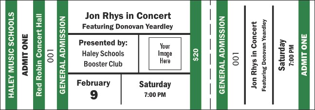 Green Image Event Ticket 0007 Product Front