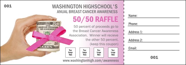 Money Ribbon Raffle Ticket 0007