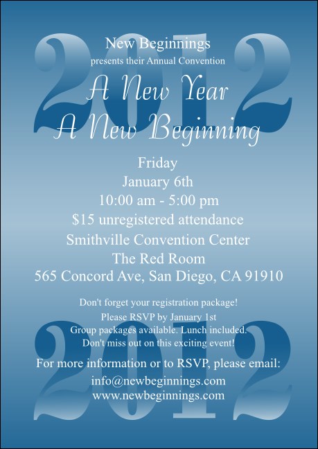 Year Blue Club Flyer