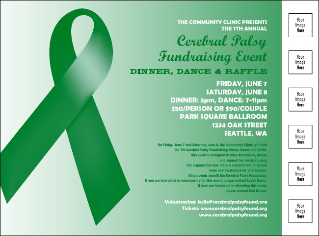 Green Ribbon Logo Flyer Product Front