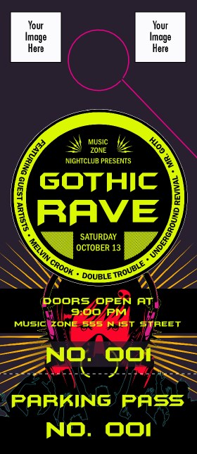 Goth Rave Hang Tag