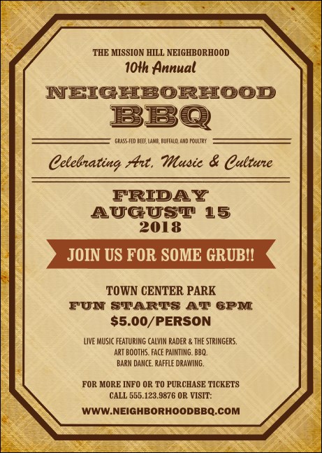BBQ Vintage  Postcard Mailer