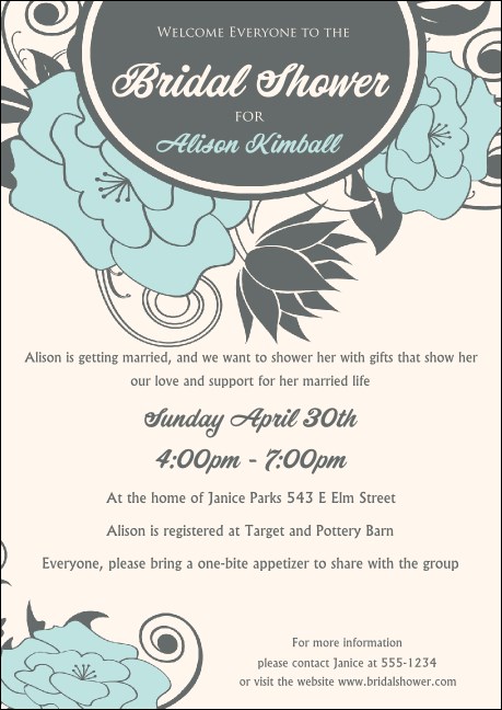 Blue Flower Postcard Mailer