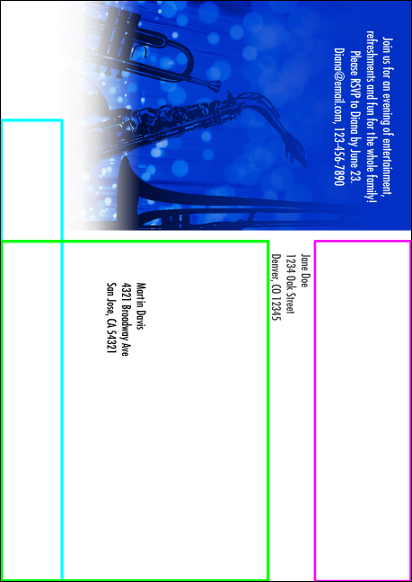 Jazz Concert Postcard Mailer Product Back