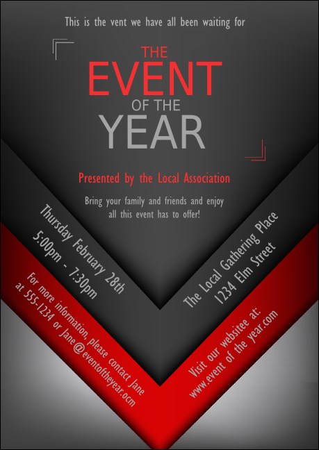 Red and Silver Postcard Mailer