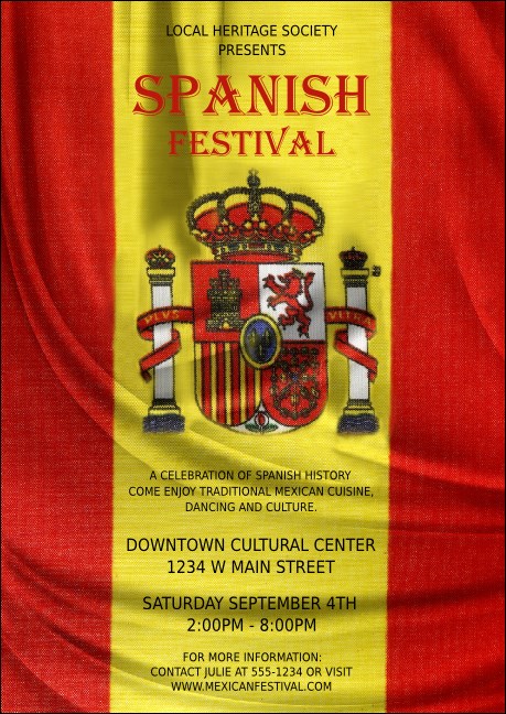 Spanish Flag Postcard Mailer Product Front