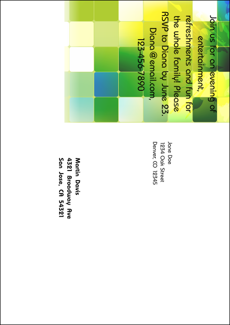 Squares Postcard Mailer Product Back