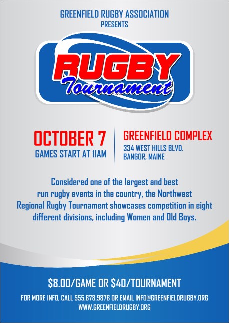 Rugby Tournament 2 Postcard Product Front
