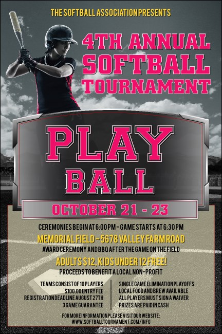 Softball Challenge Poster