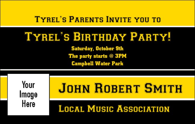 Sports Ticket Black & Yellow VIP Event Badge Medium Product Front