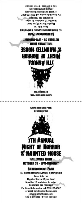 Haunted House  Table Tent Product Front