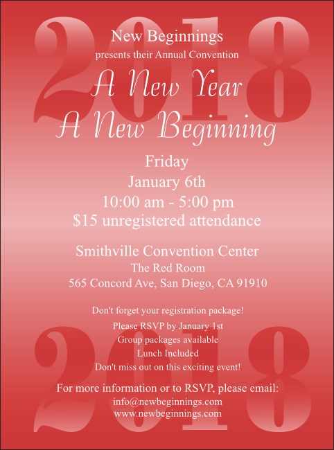 Year Flyer (Red) Product Front