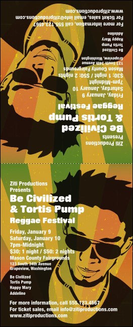 Reggae Table Tent