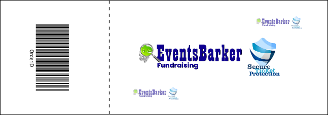 Softball Brown Raffle Ticket Product Back