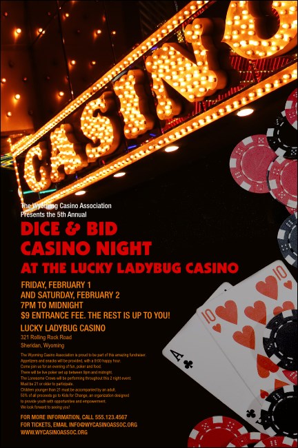 Casino Night Poster Product Front