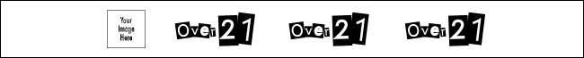 Over 21 Tyvek Wristband