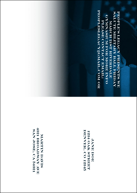 Military Ball - The Salute Postcard Mailer Product Back