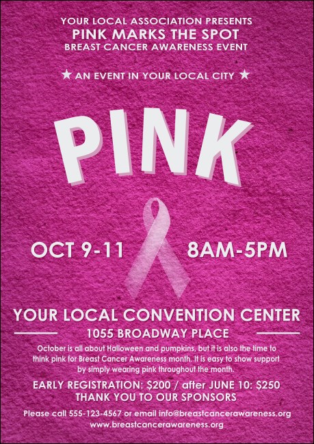 Breast Cancer Pink Ribbon Postcard Mailer Product Front