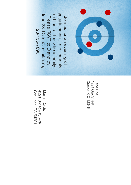 Curling Postcard Mailer Product Back