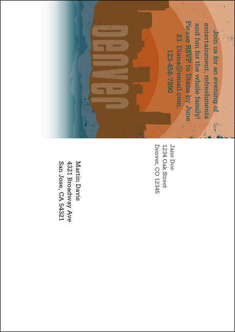 Denver Postcard Mailer Product Back