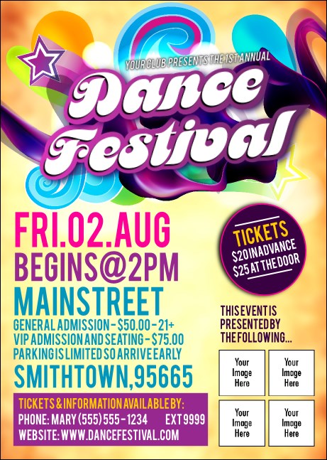 Disco Dance Festival Postcard Mailer Product Front