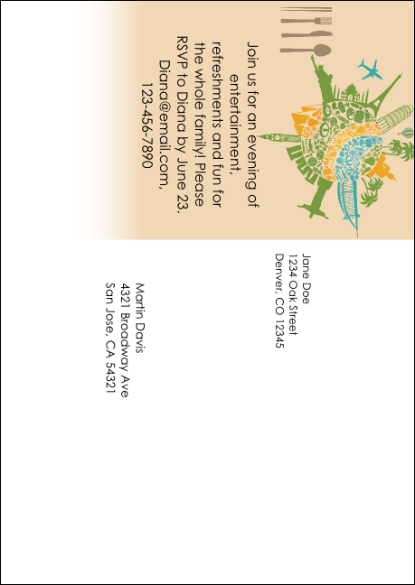 Food Festival Postcard Mailer Product Back