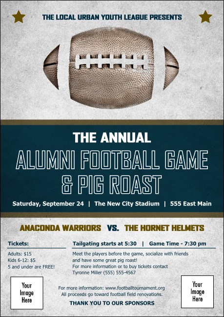 Football Blue Postcard Mailer