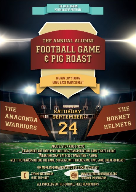 Football Lights Postcard Mailer